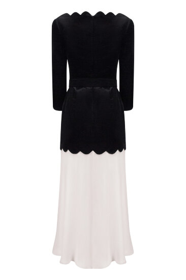 Velvet dress with skirt